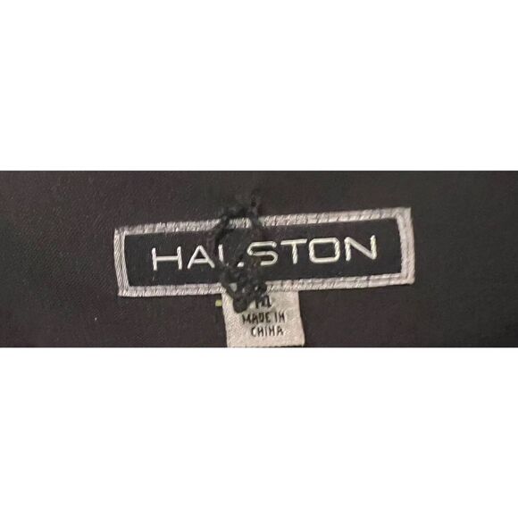 Halston Blazer Size 14 Black Open Minimalist Work - Picture 5 of 8